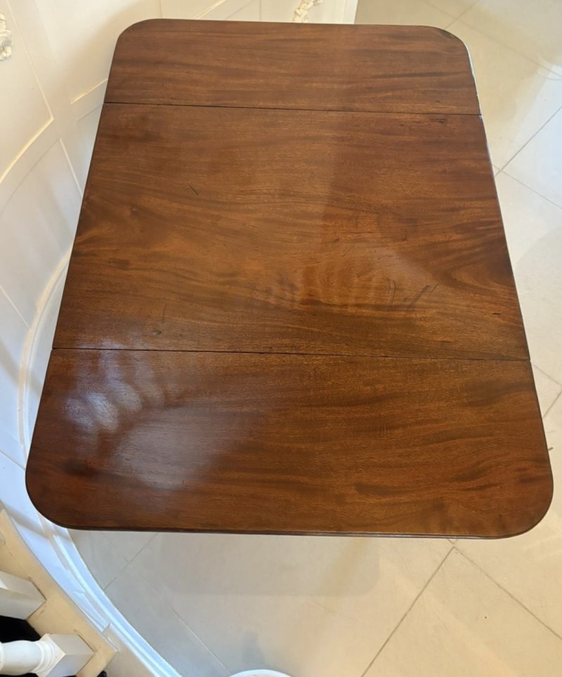 Antique Regency Quality Figured Mahogany Pembroke Table - Image 13